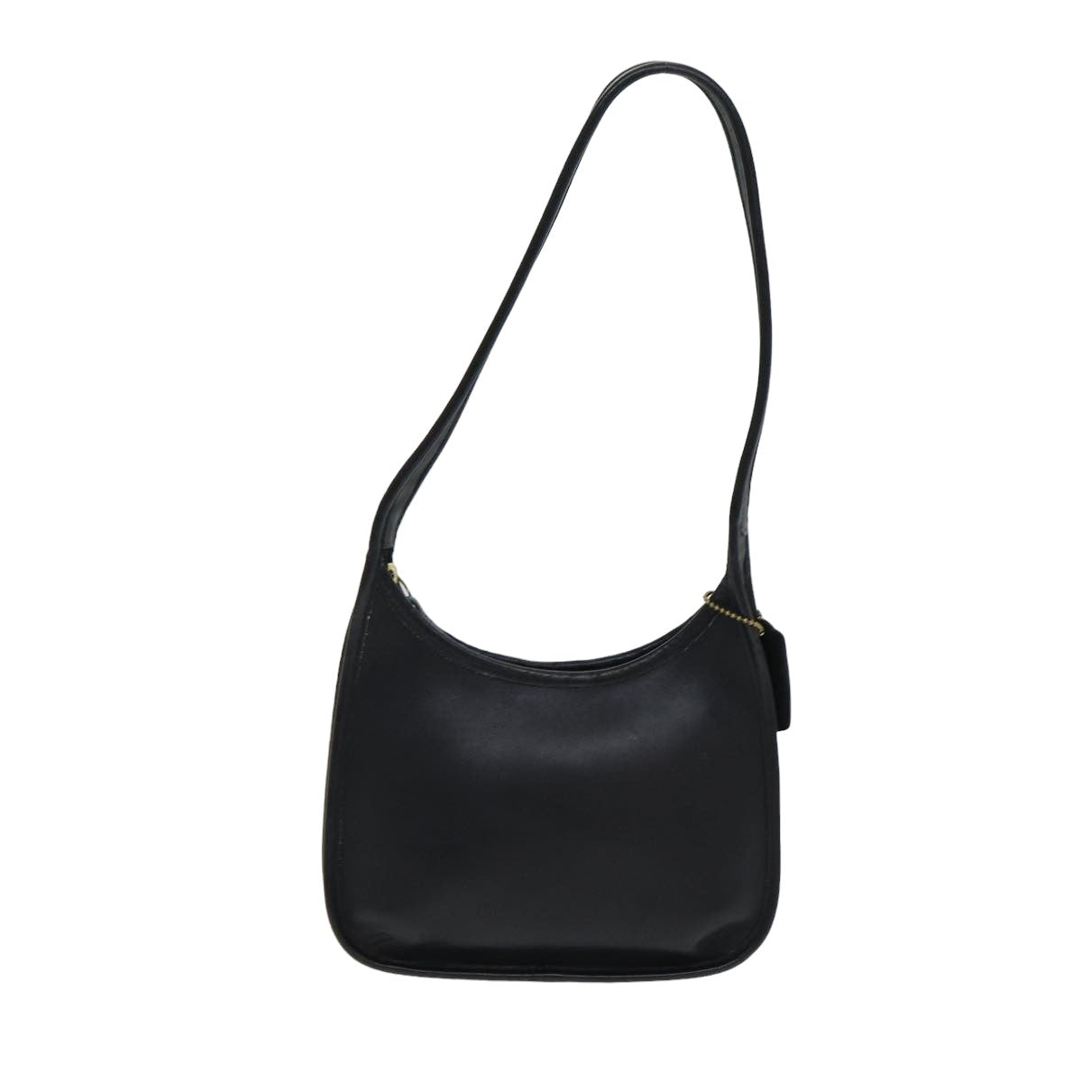 Coach Shoulder Bag Leather Black Auth am6529