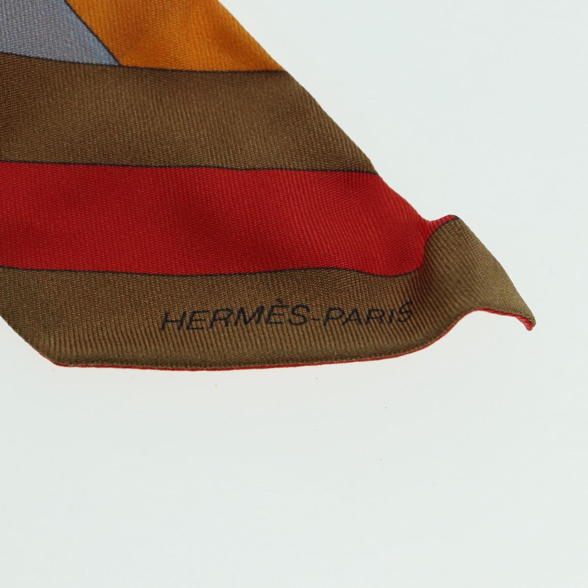 HERMES Twilly Scarf Silk Multicolor Auth am6557