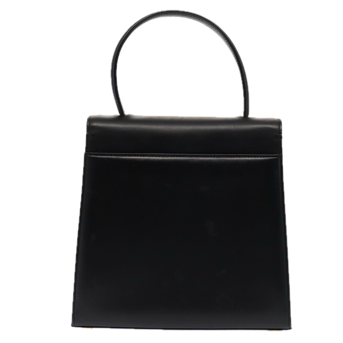 GIVENCHY Hand Bag Leather Black Auth am6590