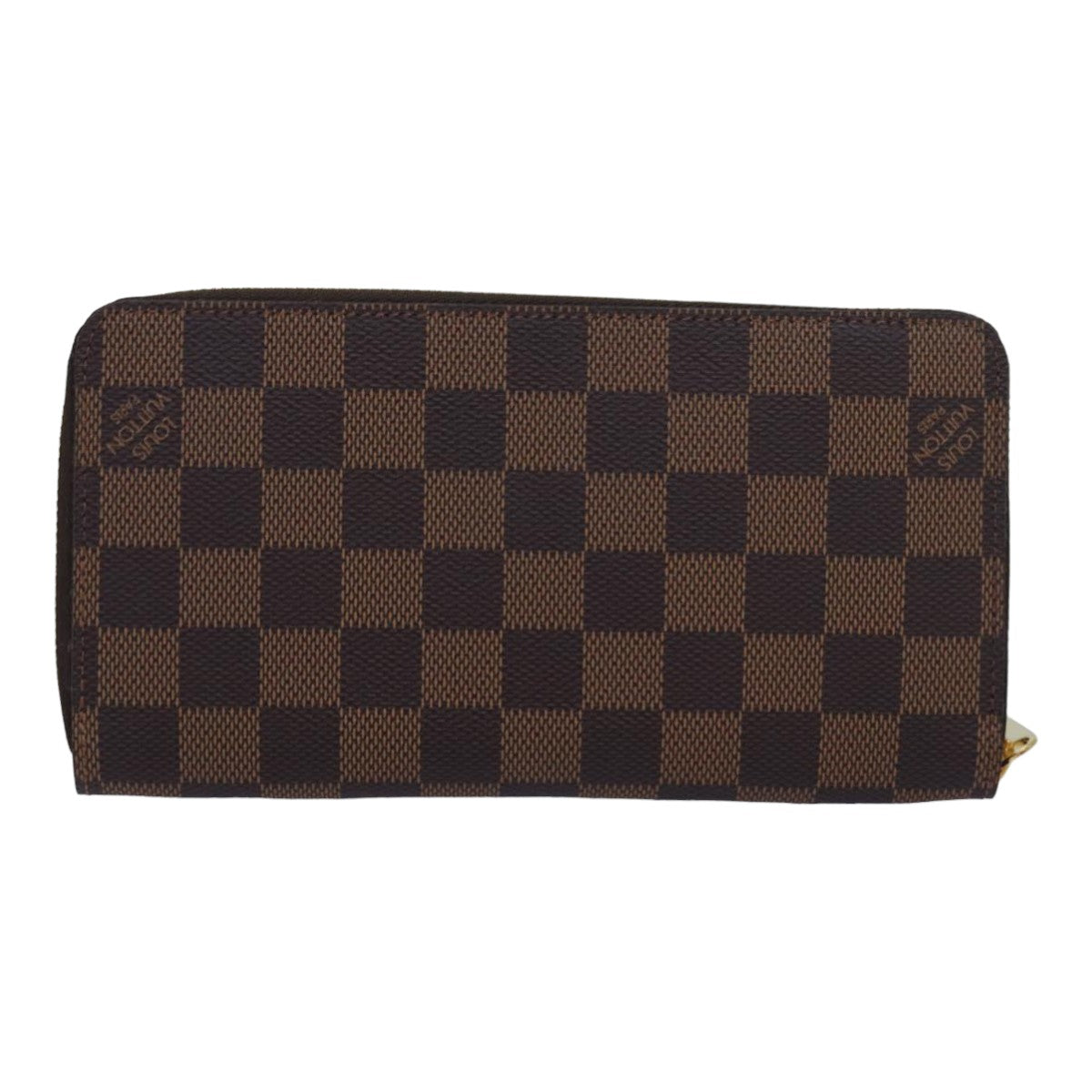 LOUIS VUITTON Damier Ebene Zippy Wallet Long Wallet N41661 LV Auth am6593S