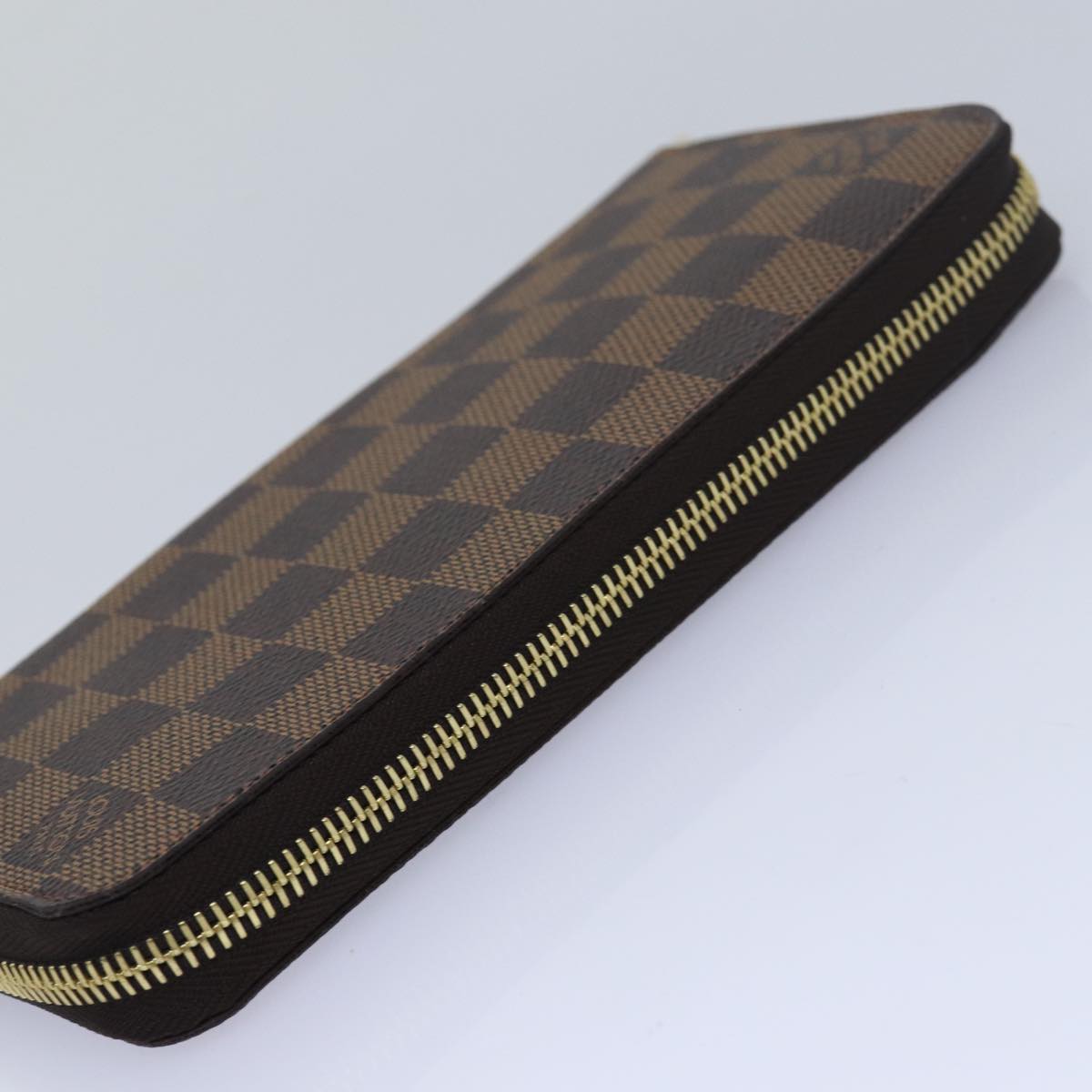 LOUIS VUITTON Damier Ebene Zippy Wallet Long Wallet N41661 LV Auth am6593S