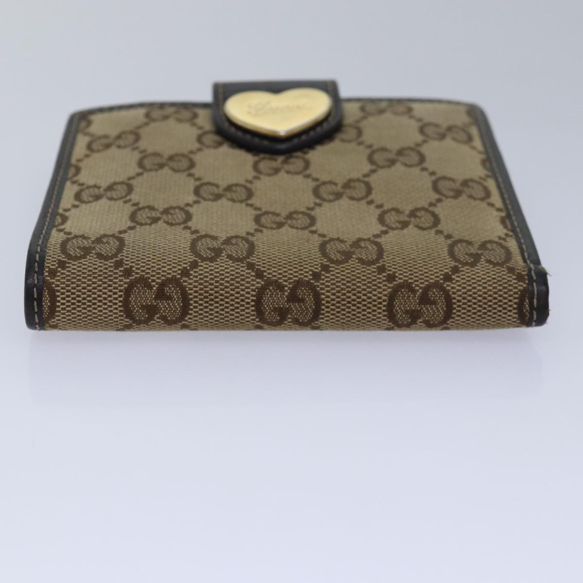 GUCCI GG Canvas Wallet Beige Beige 203549 Auth am6628