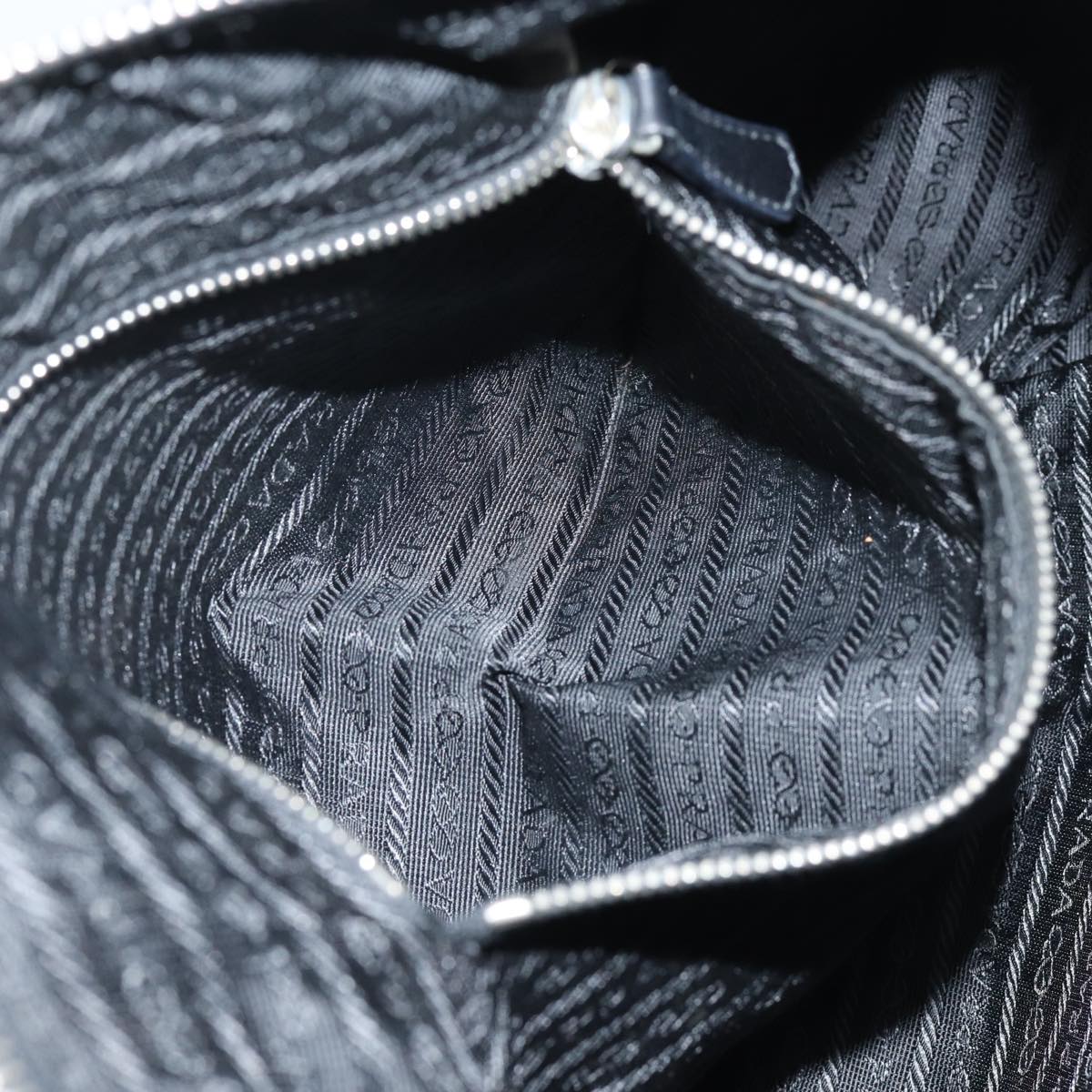 PRADA Shoulder Bag Nylon Black Auth am6640