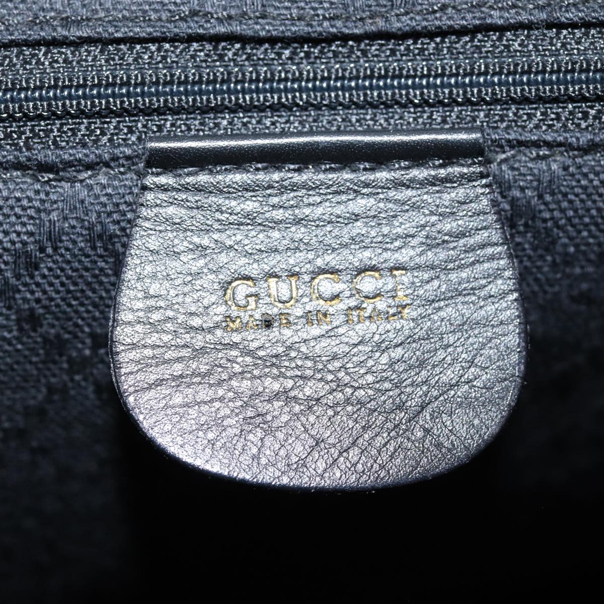 GUCCI Bamboo Backpack Leather Black Auth am6663