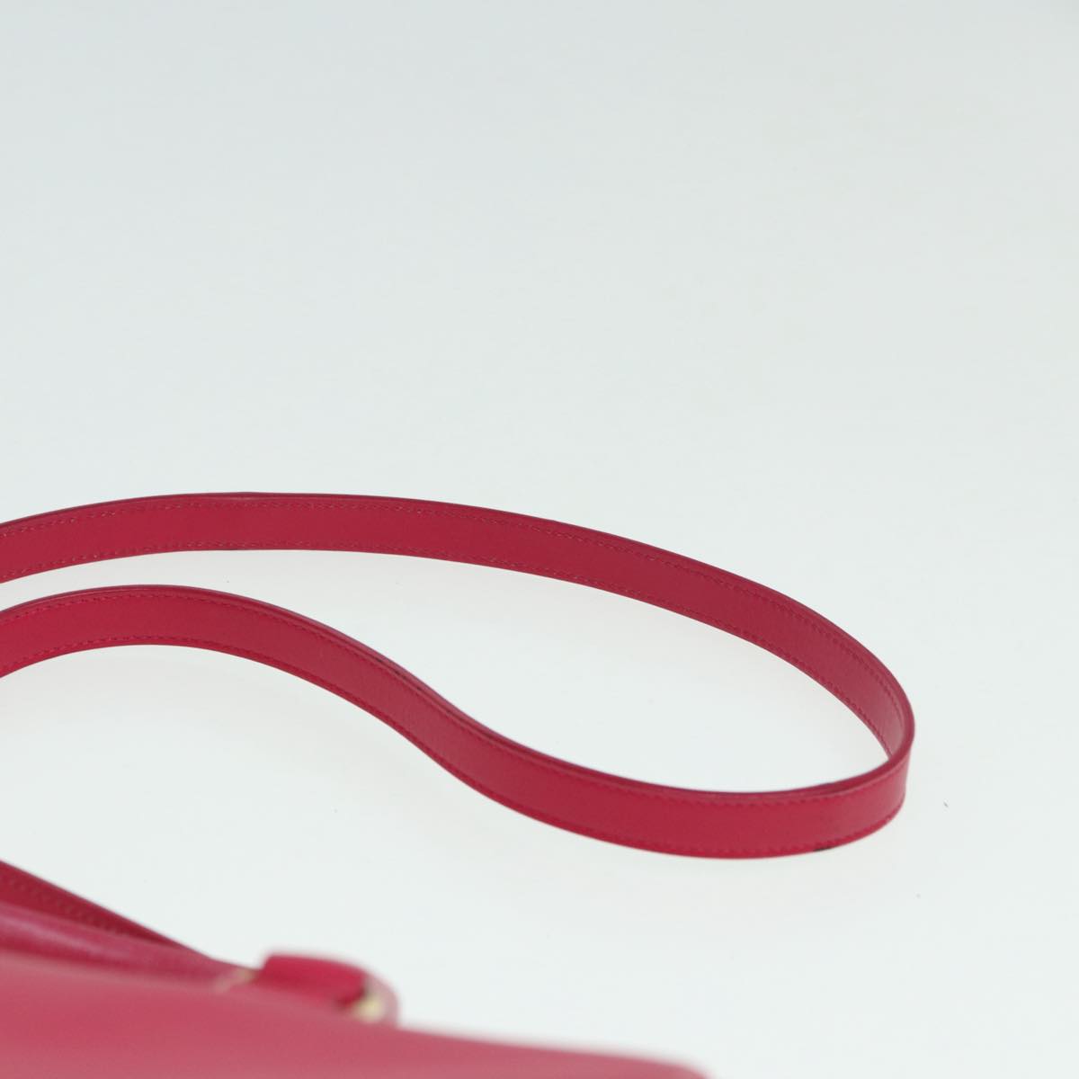 SAINT LAURENT Baby Duffel Hand Bag Leather 2way Red Auth am6711