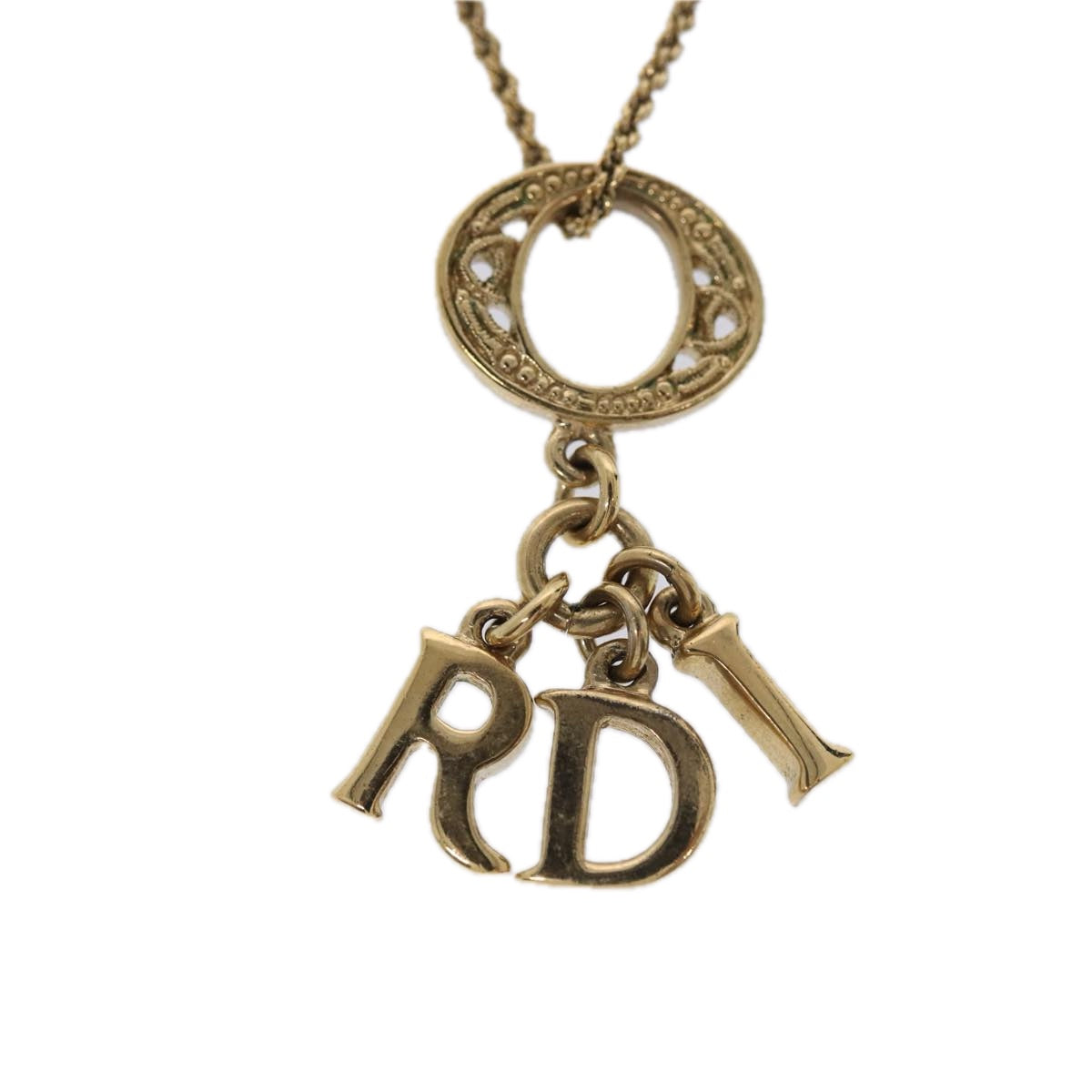 Christian Dior Necklace metal Gold Auth am6766