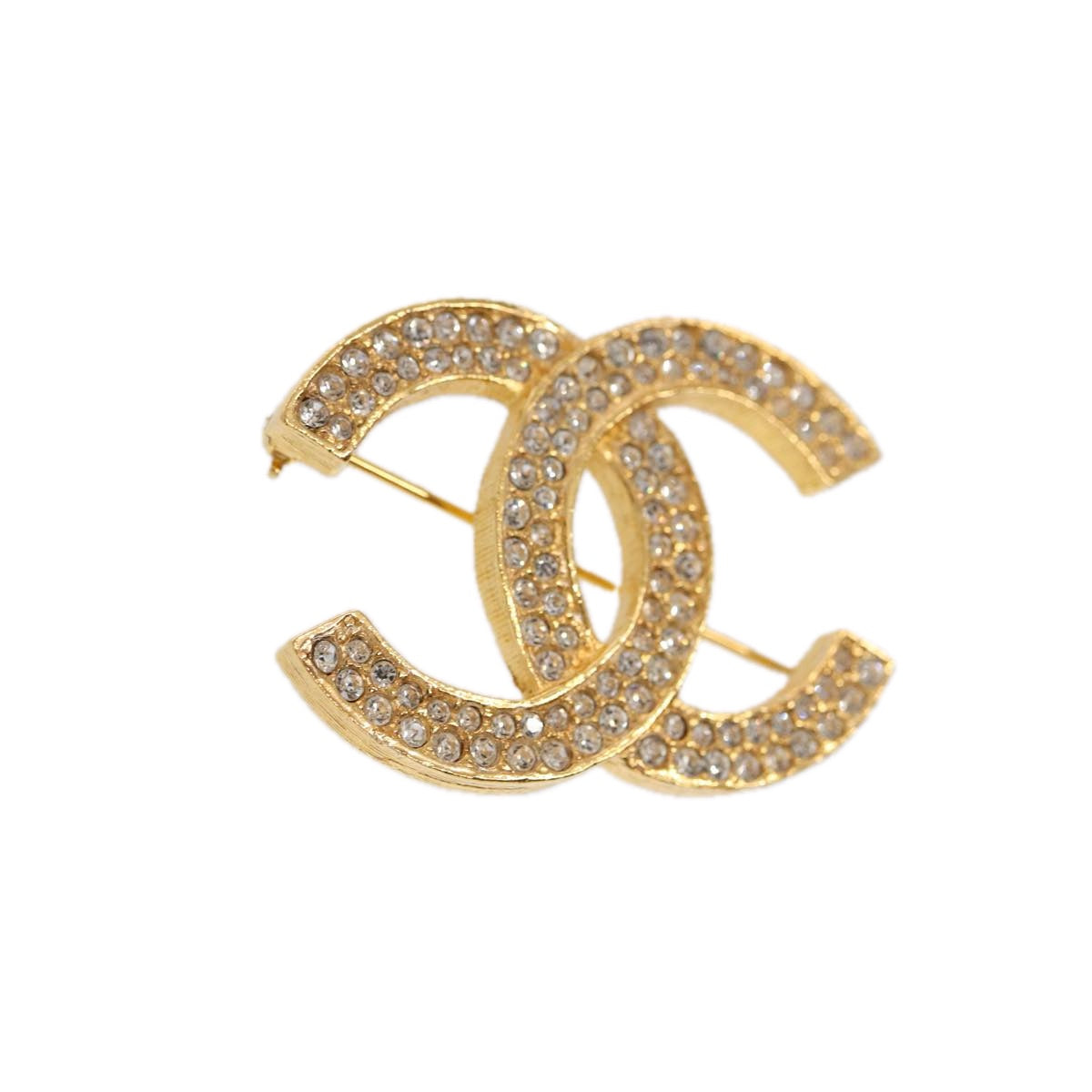 CHANEL COCO Mark Brooch metal Gold CC Auth am6769