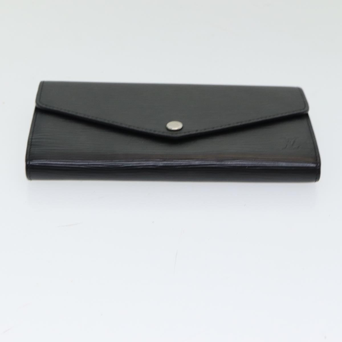 LOUIS VUITTON Epi Portefeuille Sarah Long Wallet Black M63742 LV Auth am6807