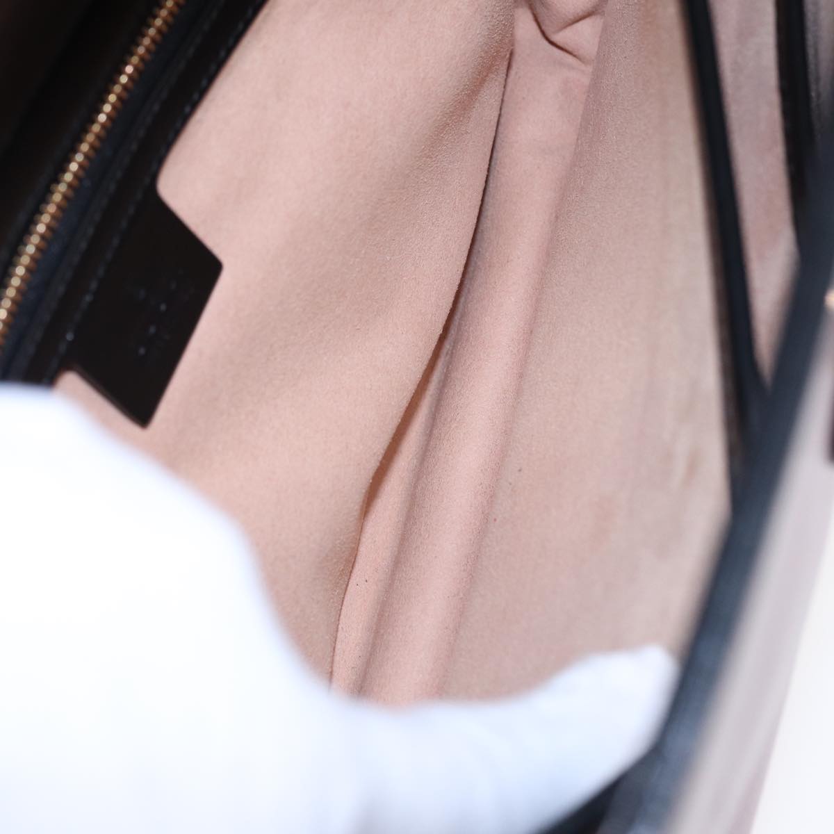 GUCCI Chain Shoulder Bag Leather Red Gold 576422 Auth am6808V