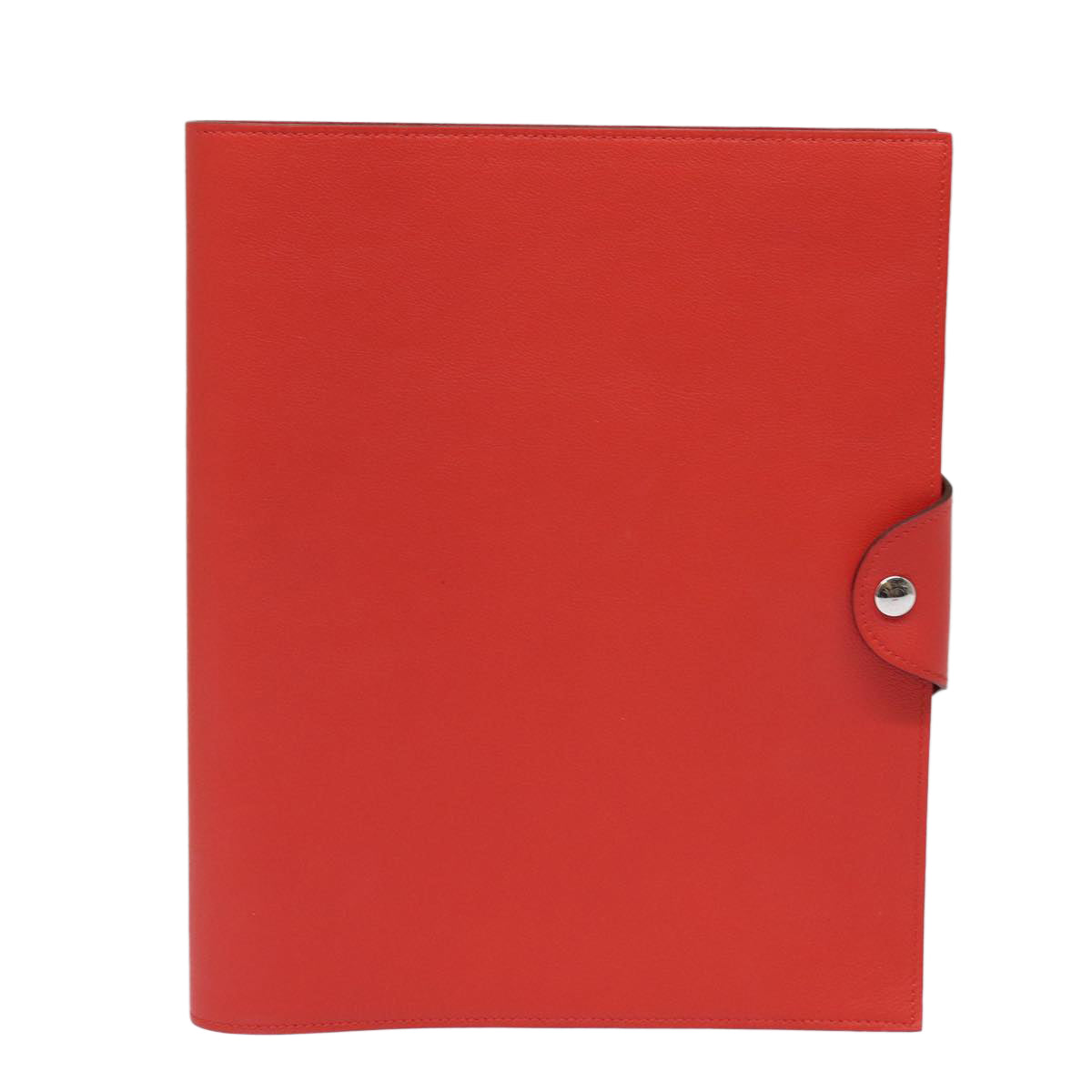 HERMES Yuris GM Note Cover Leather Red Auth am6812