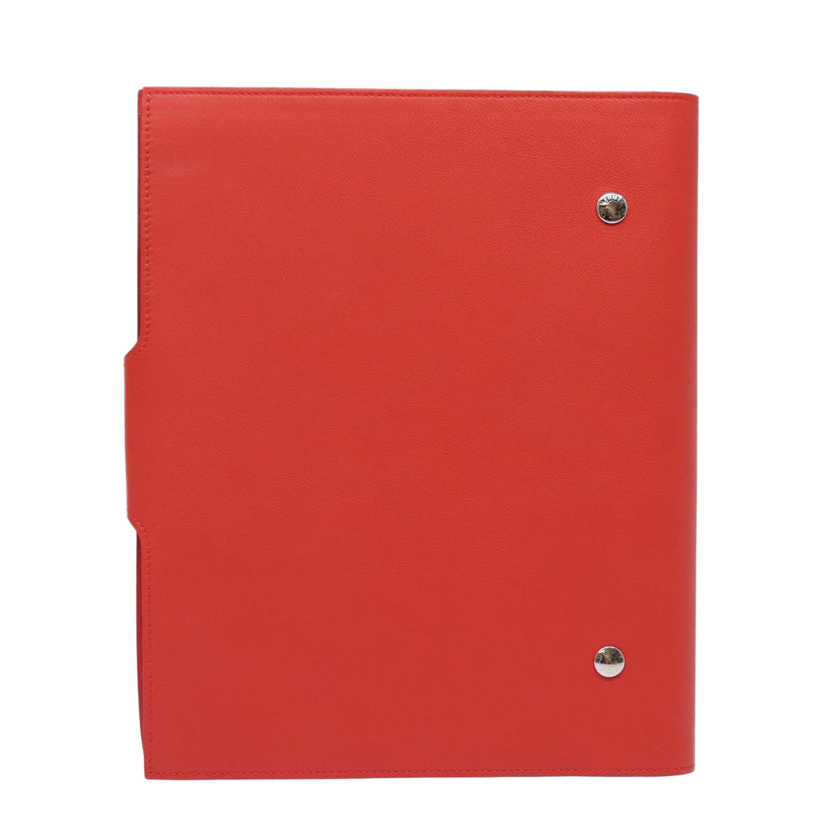 HERMES Yuris GM Note Cover Leather Red Auth am6812