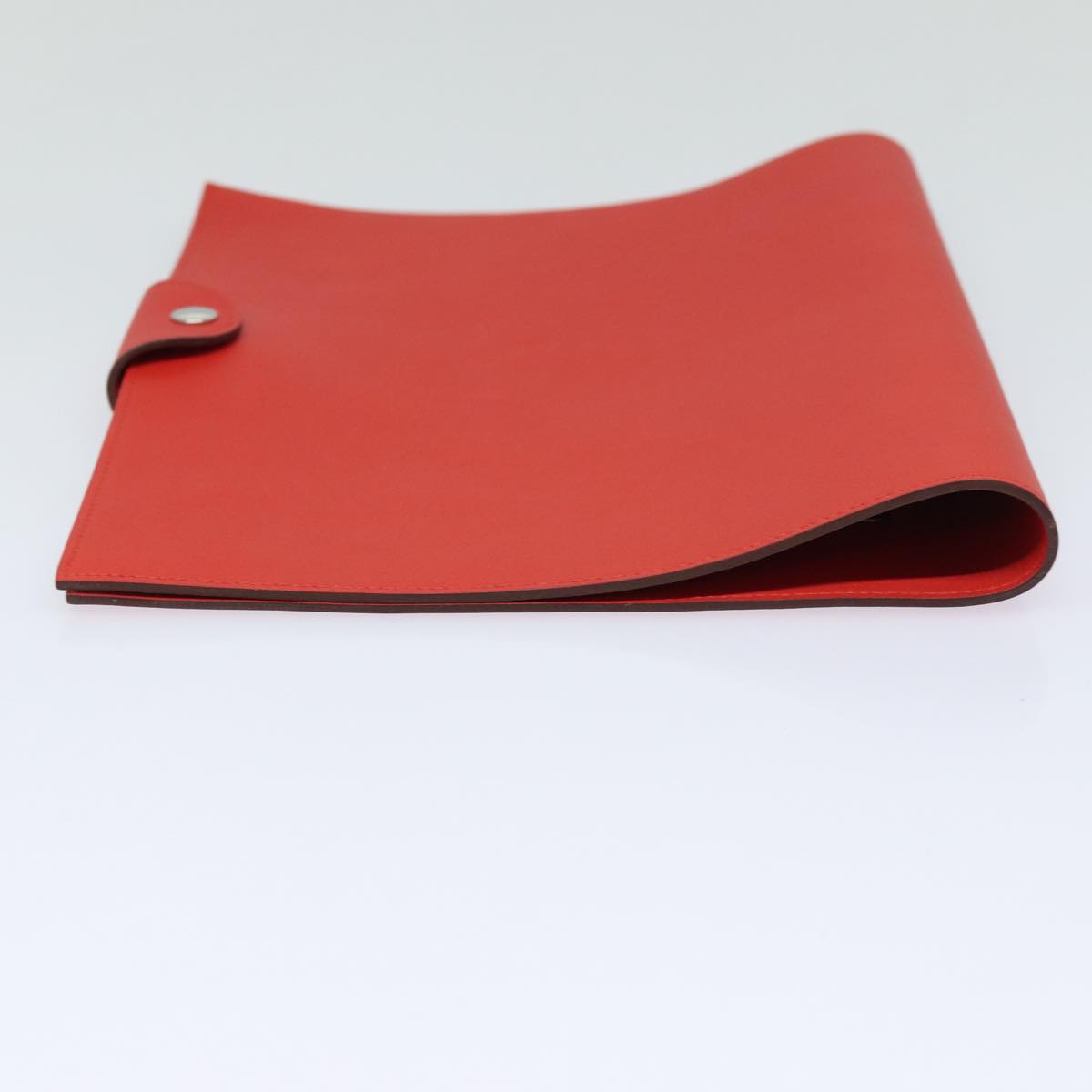 HERMES Yuris GM Note Cover Leather Red Auth am6812