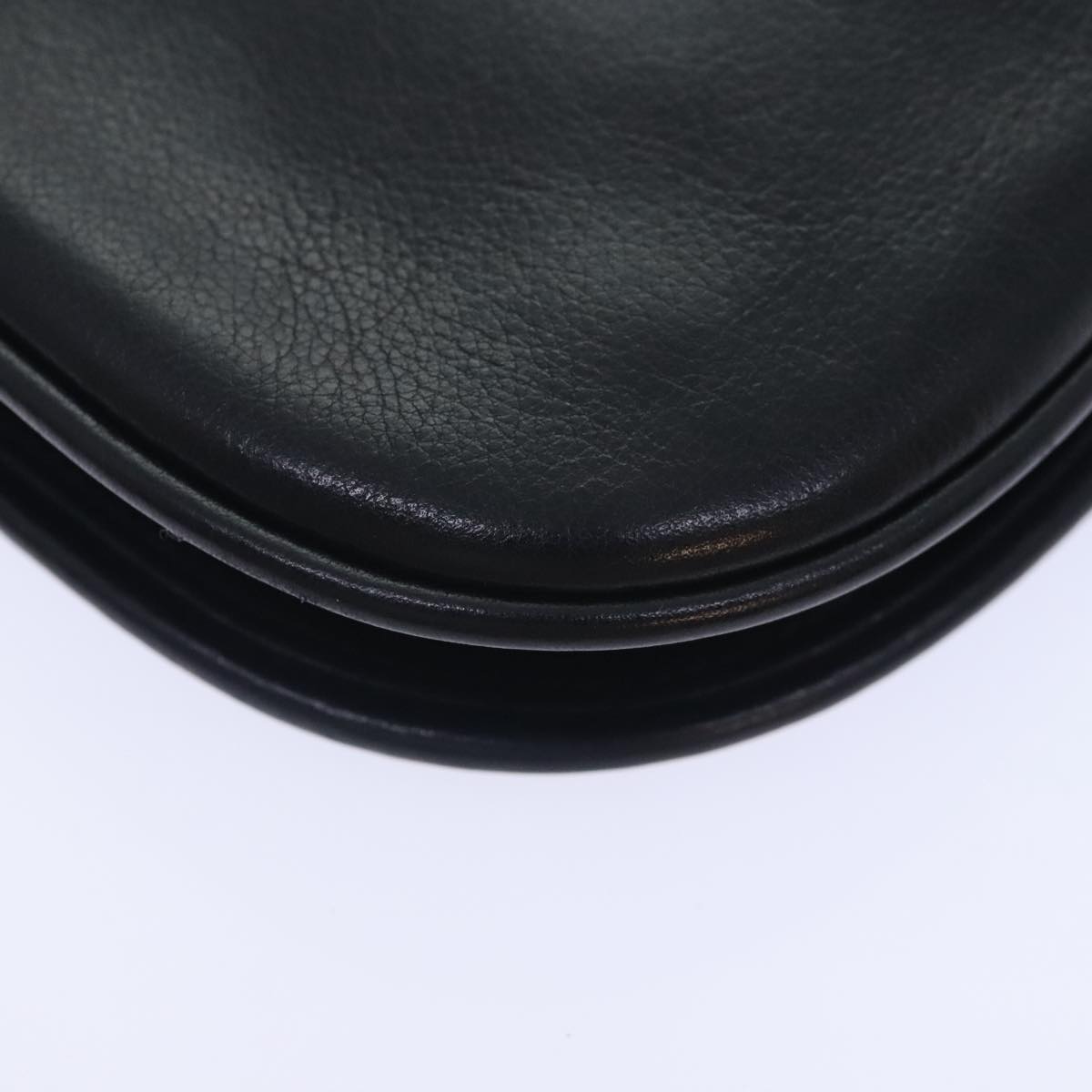 GUCCI Clutch Bag Leather Black Auth am6818