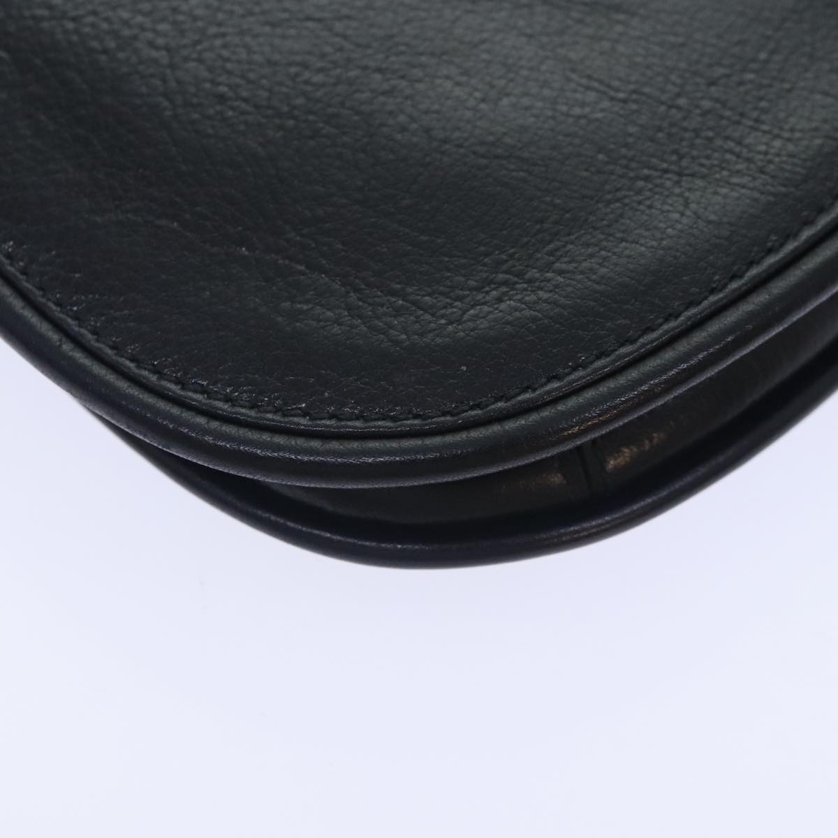 GUCCI Clutch Bag Leather Black Auth am6818