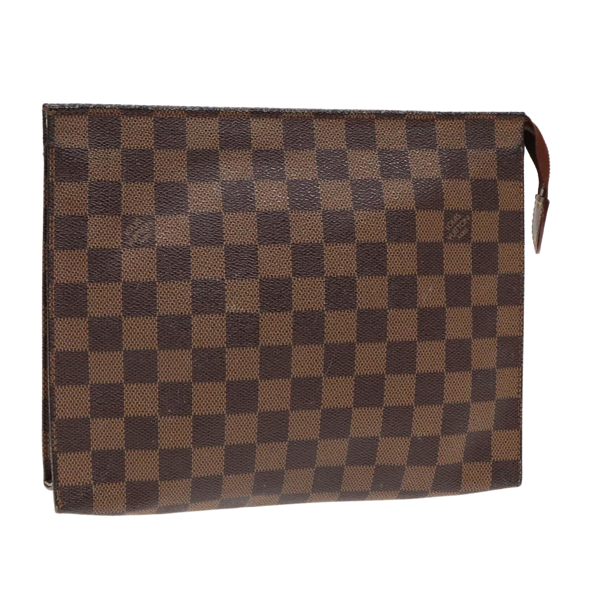 LOUIS VUITTON Damier Ebene Poche Toilette 26 Pouch N47543 LV Auth am6827