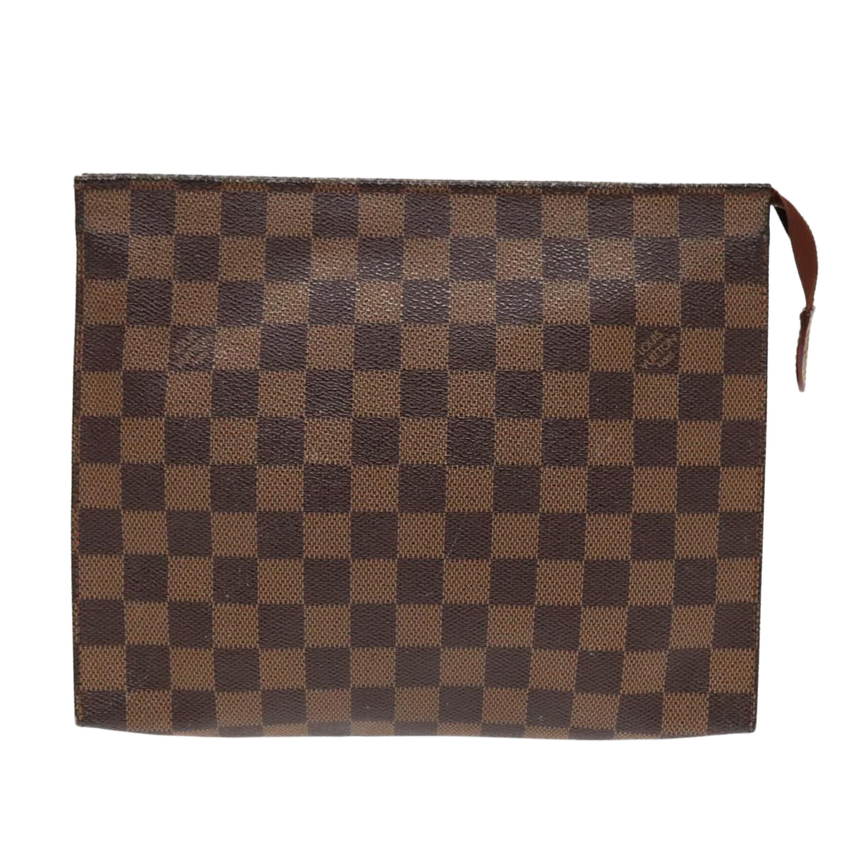 LOUIS VUITTON Damier Ebene Poche Toilette 26 Pouch N47543 LV Auth am6827