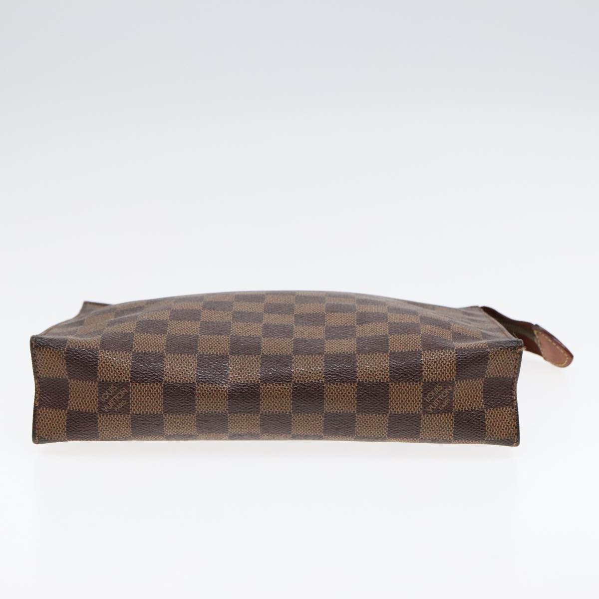 LOUIS VUITTON Damier Ebene Poche Toilette 26 Pouch N47543 LV Auth am6827