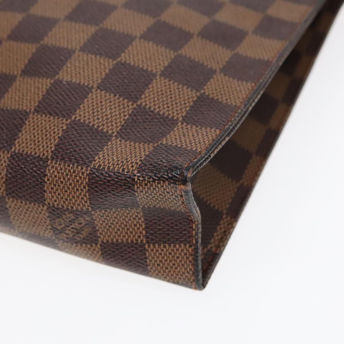 LOUIS VUITTON Damier Ebene Poche Toilette 26 Pouch N47543 LV Auth am6827