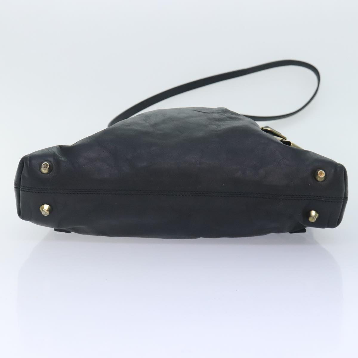 Chloe Victoria Hand Bag Leather 2way Black Auth am6849