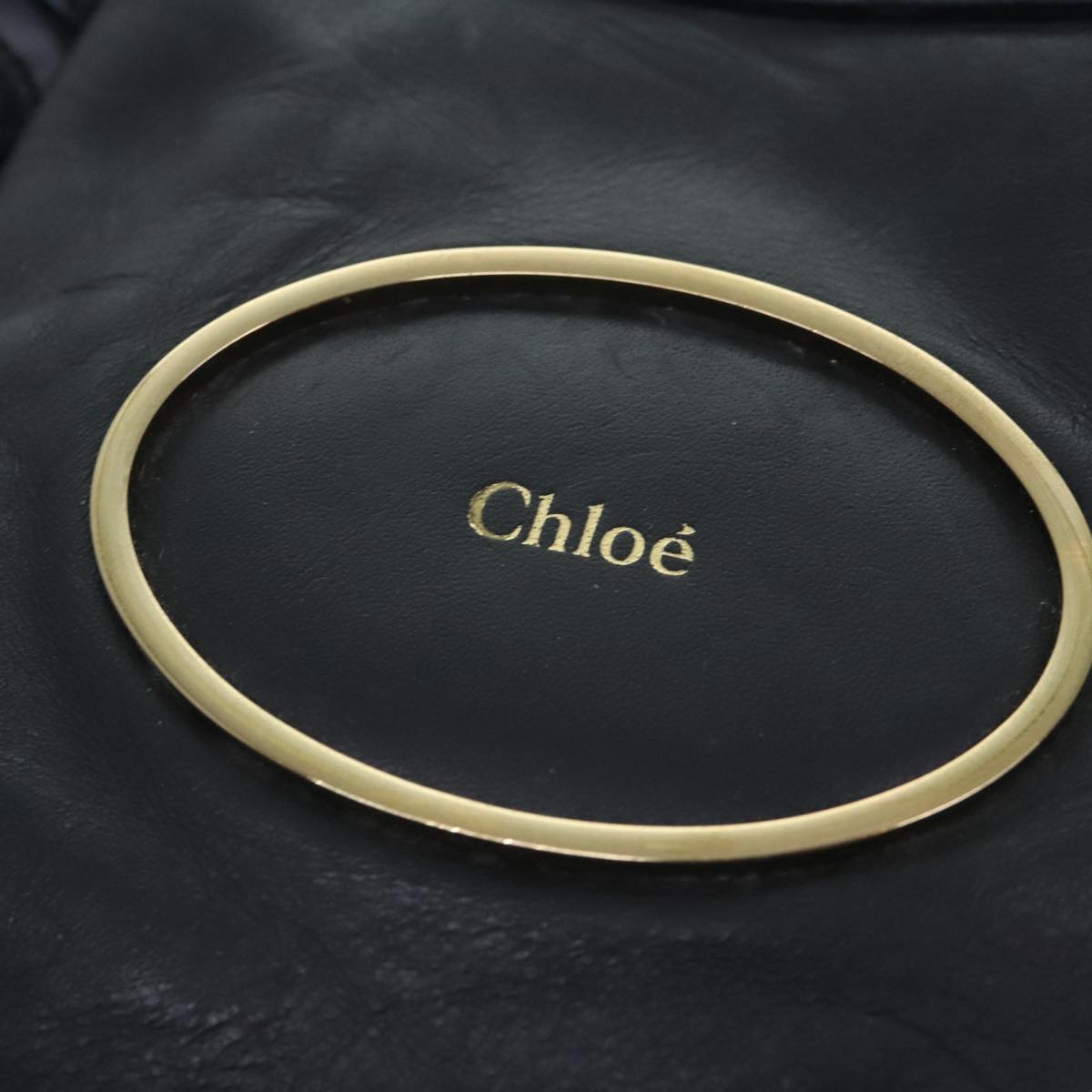 Chloe Victoria Hand Bag Leather 2way Black Auth am6849