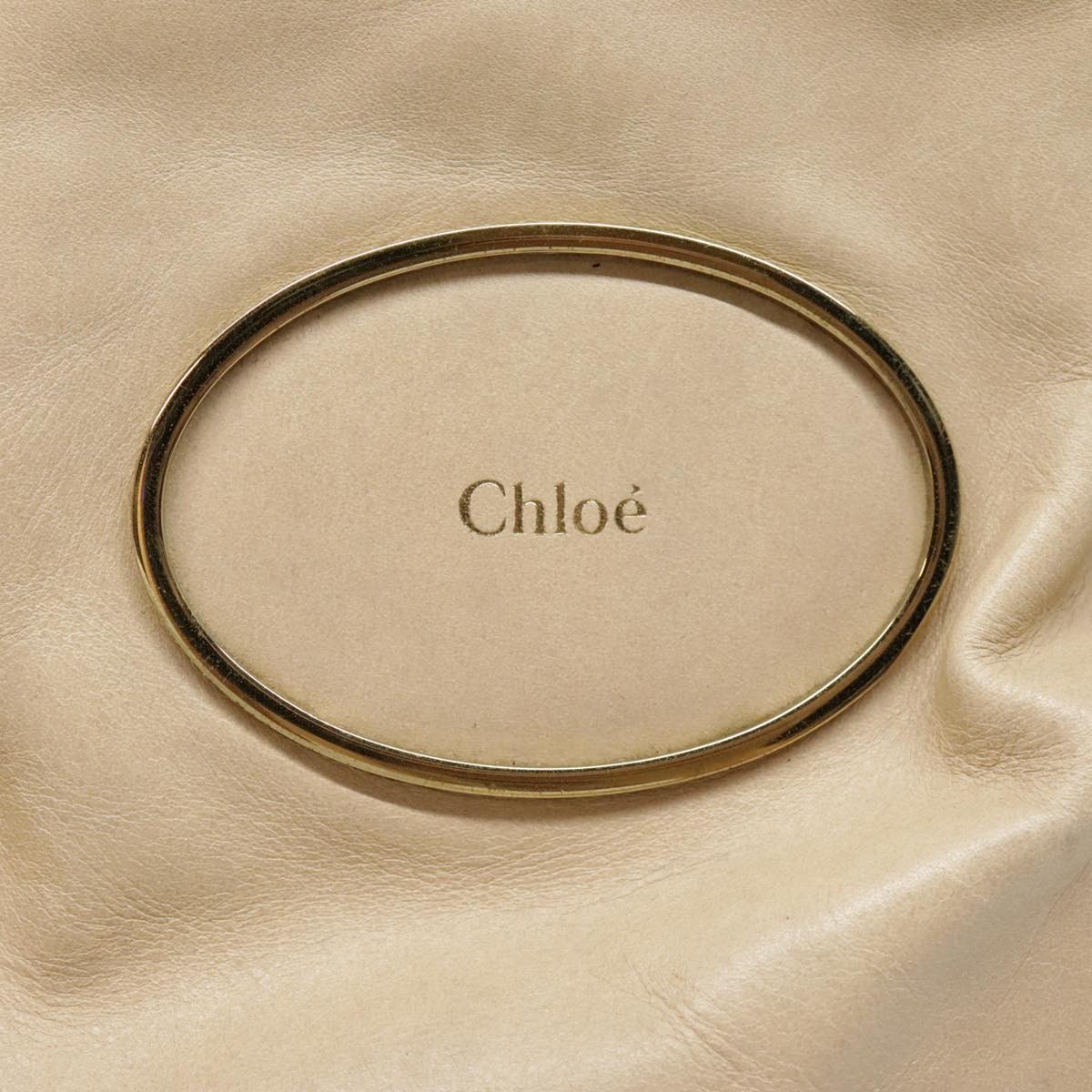 Chloe Victoria Hand Bag Leather 2way Beige Auth am6850