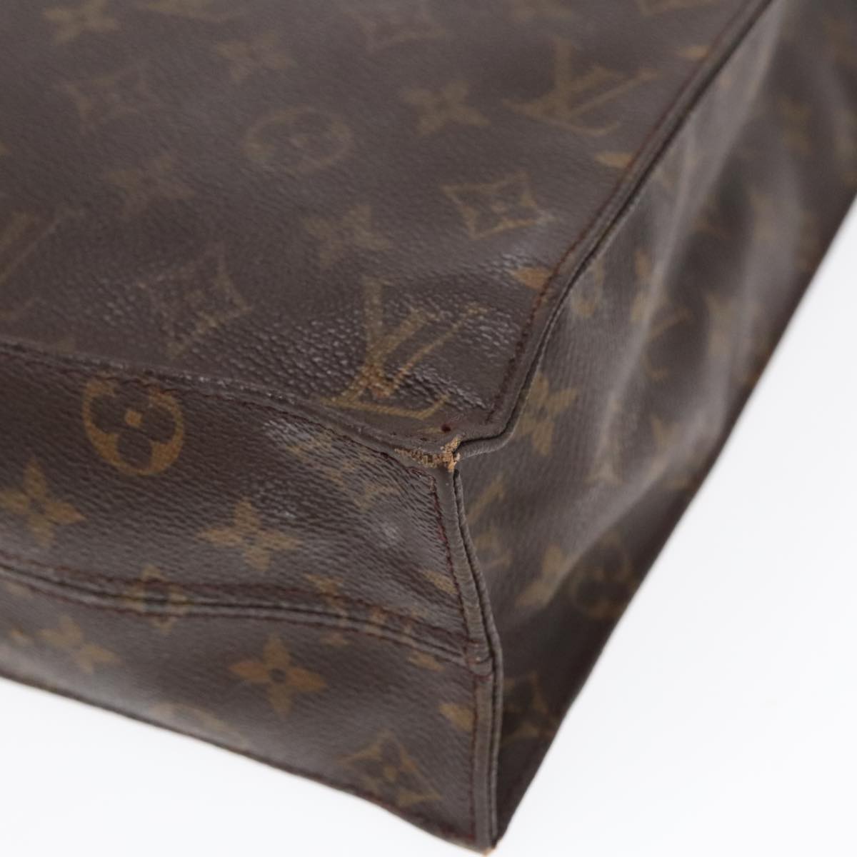 LOUIS VUITTON Monogram Sac Plat Hand Bag M51140 LV Auth am6851