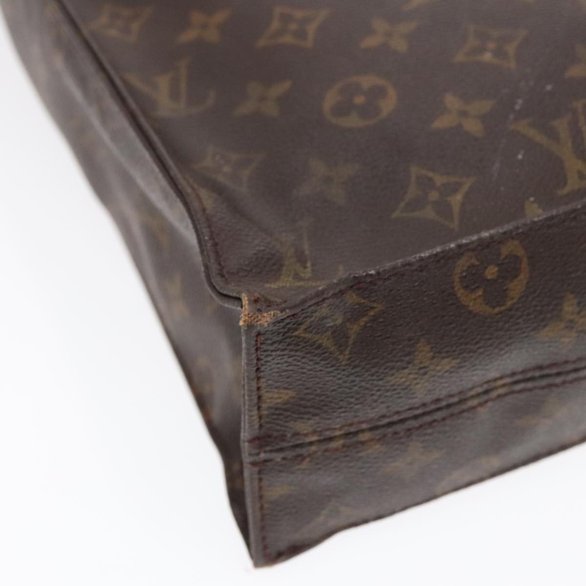 LOUIS VUITTON Monogram Sac Plat Hand Bag M51140 LV Auth am6851