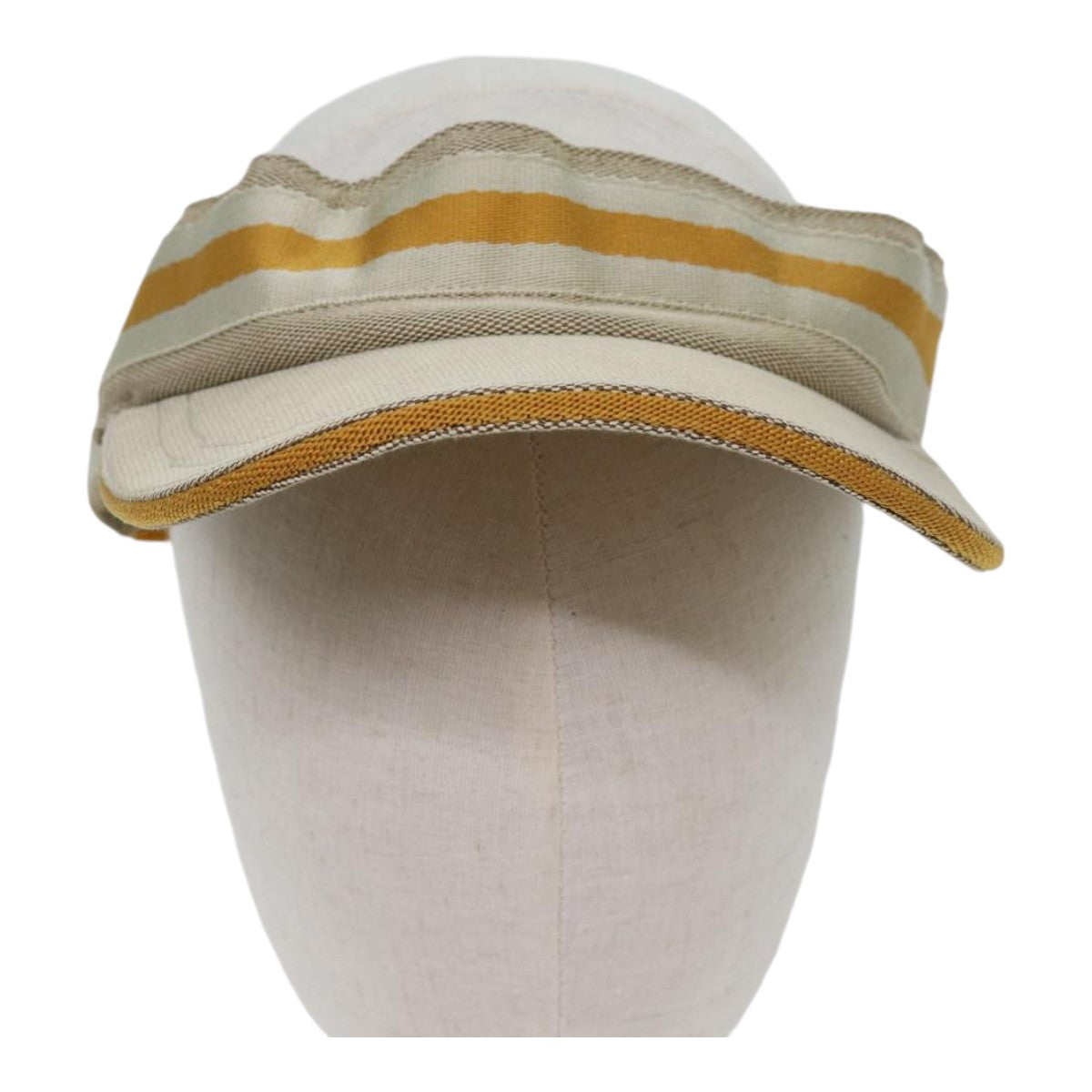 GUCCI GG Canvas Sherry Line Sun Visor M Beige Yellow Auth am6871