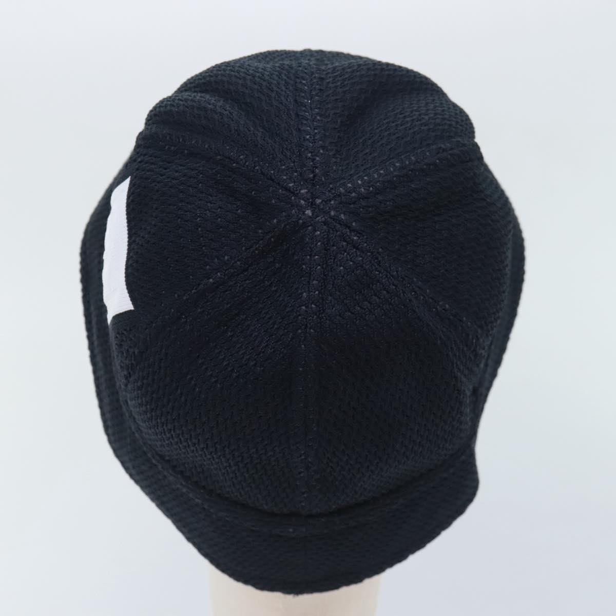 CHANEL Sports Line Hat cotton Black CC Auth am6872V
