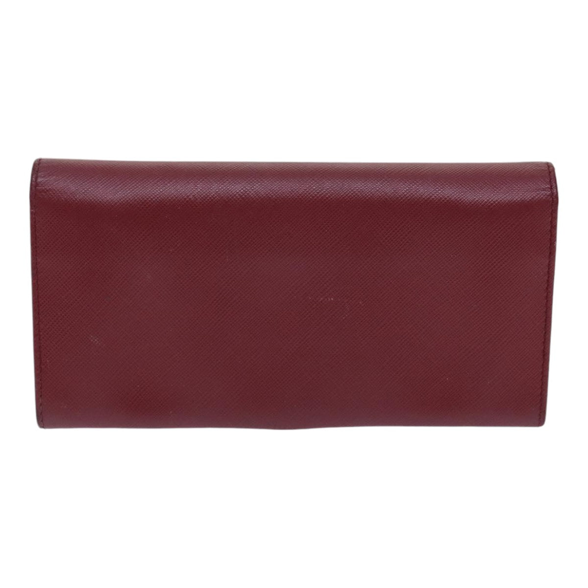 Salvatore Ferragamo Gancini Wallet Leather Red Gold Auth am6887