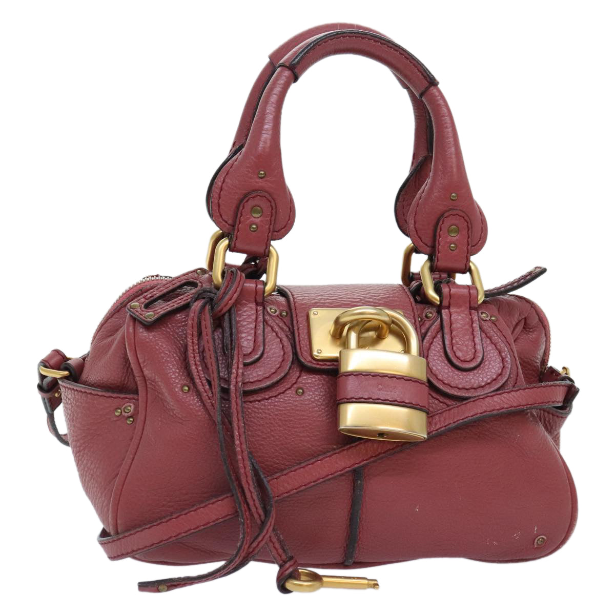 Chloe Paddington Hand Bag Leather 2way Pink Auth am6917