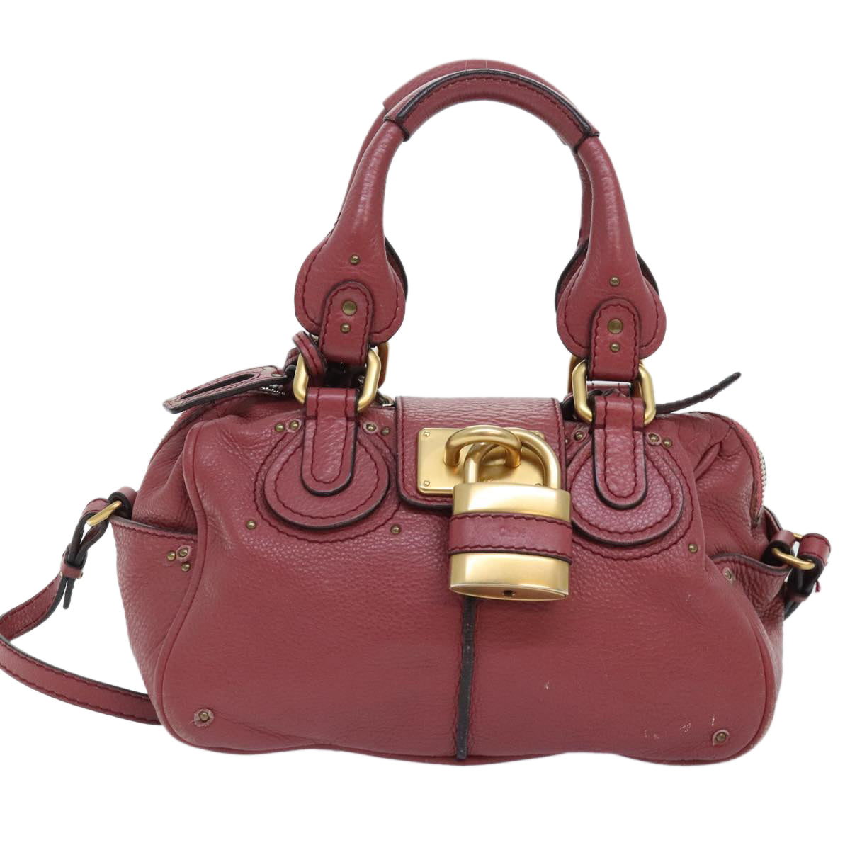 Chloe Paddington Hand Bag Leather 2way Pink Auth am6917