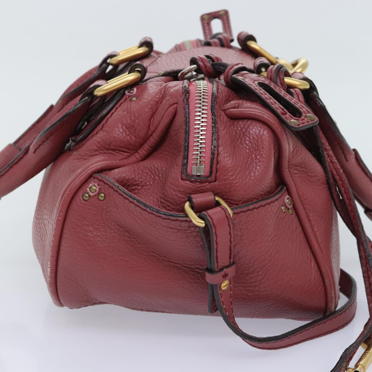 Chloe Paddington Hand Bag Leather 2way Pink Auth am6917