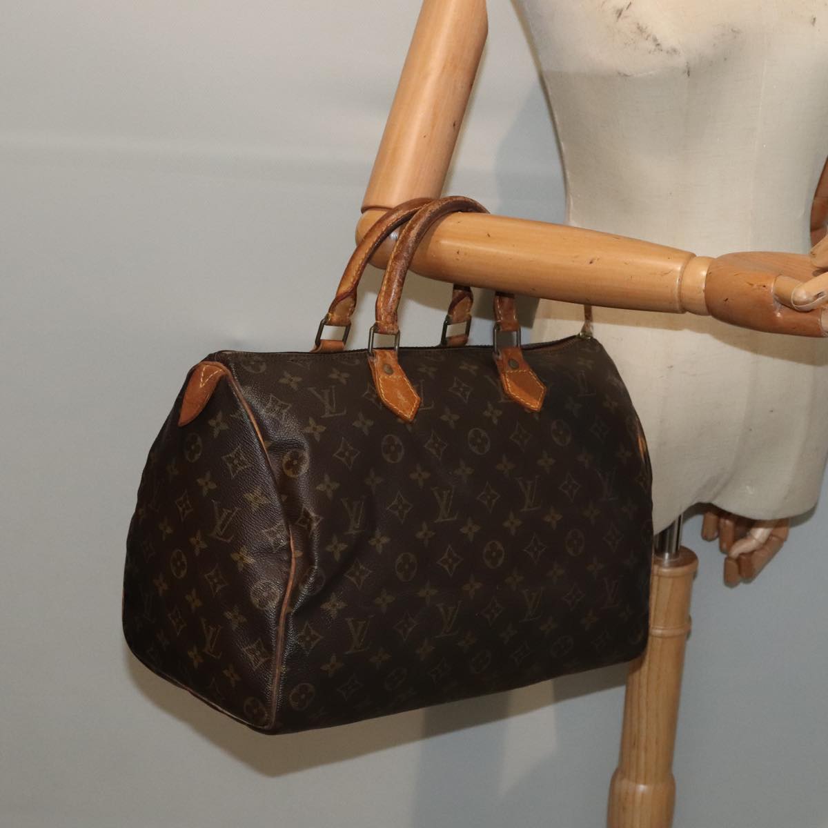 LOUIS VUITTON Monogram Speedy 30 Hand Bag M41526 LV Auth am6918