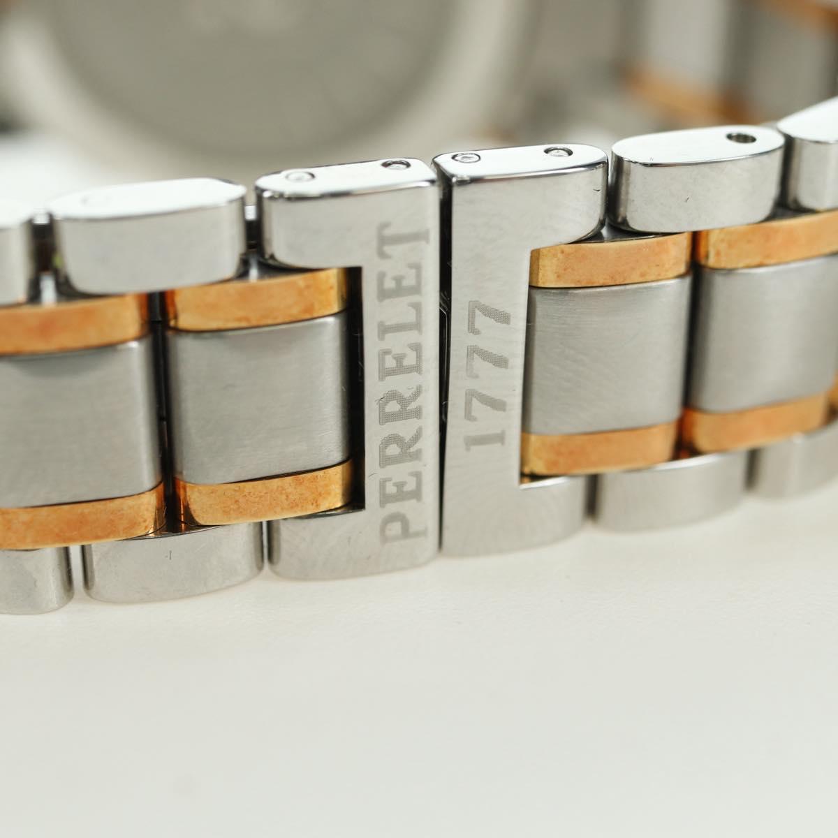 PERRELET Double Rotor Watch Two Tone Design No 45 Stainless Auth am6930SM