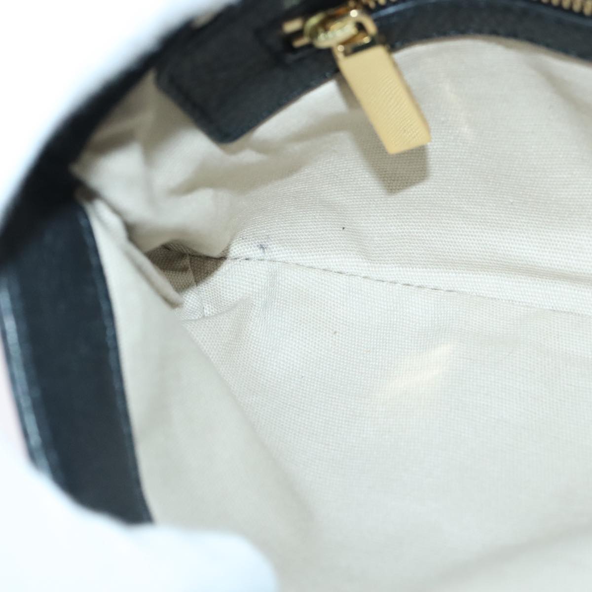 TORY BURCH Chain Shoulder Bag Leather Black Gold Auth am6939