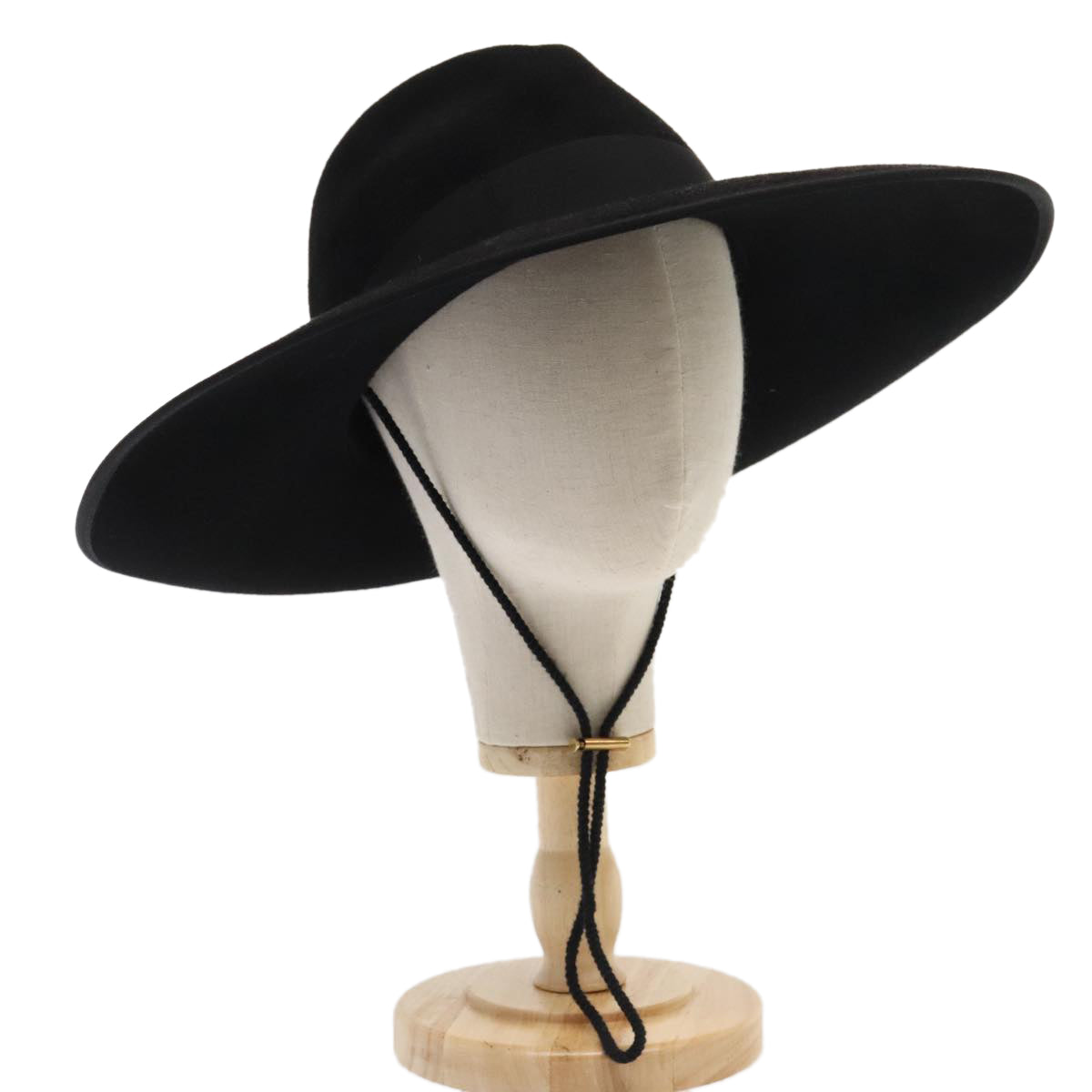 GUCCI Hat Felt XL Black Auth am6942