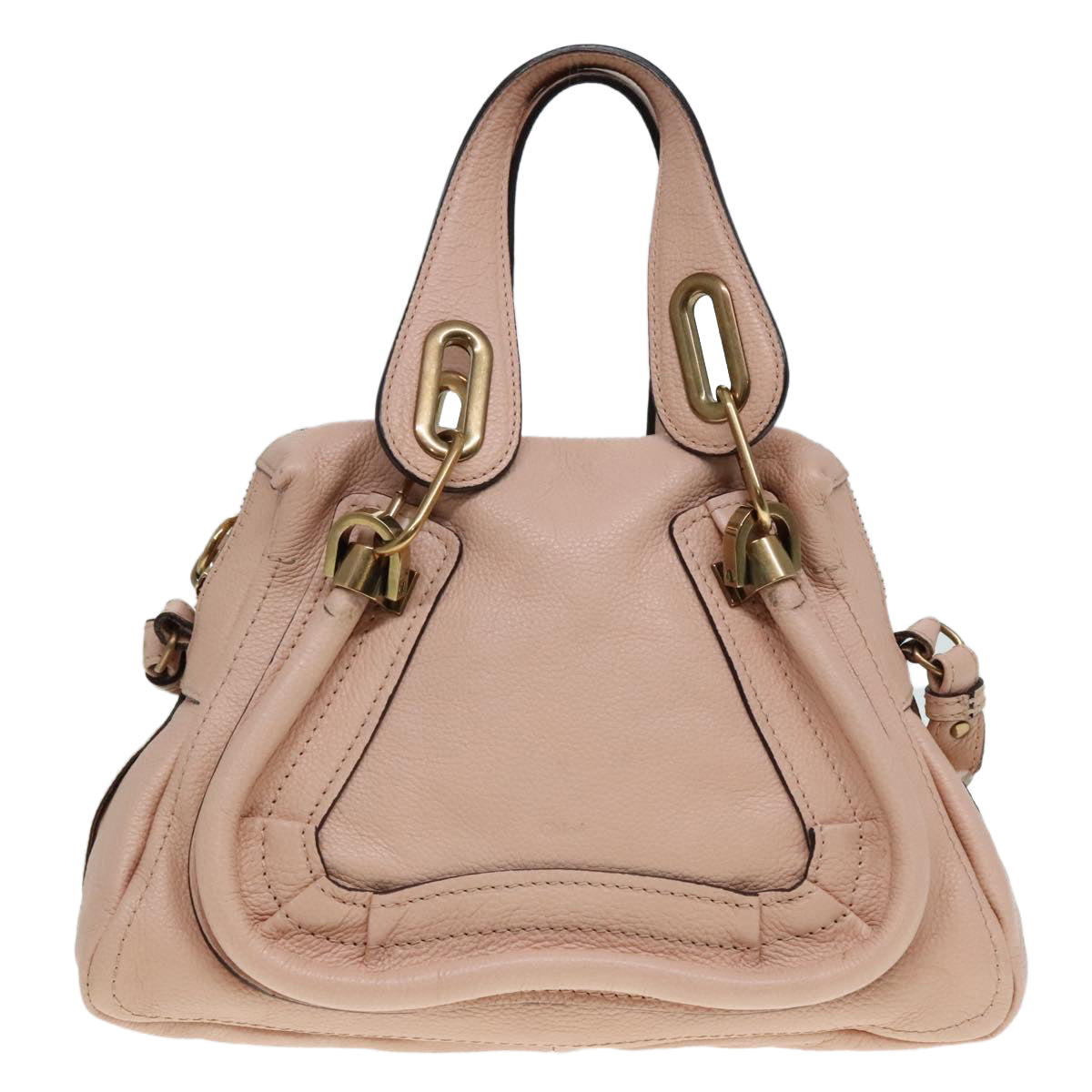 Chloe Paraty Hand Bag Leather 2way Pink Auth am6963