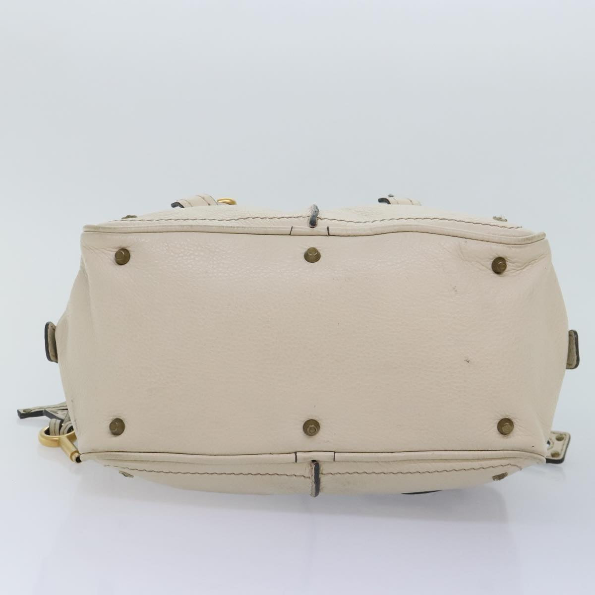 Chloe Paddington Hand Bag Leather Beige Auth am6965