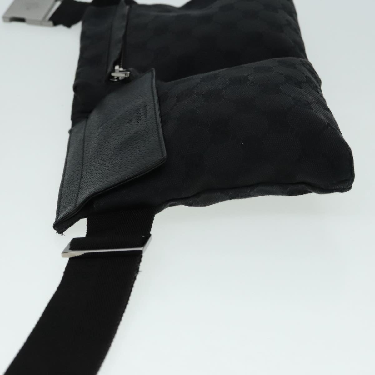 GUCCI GG Canvas Waist bag Black Auth am6986