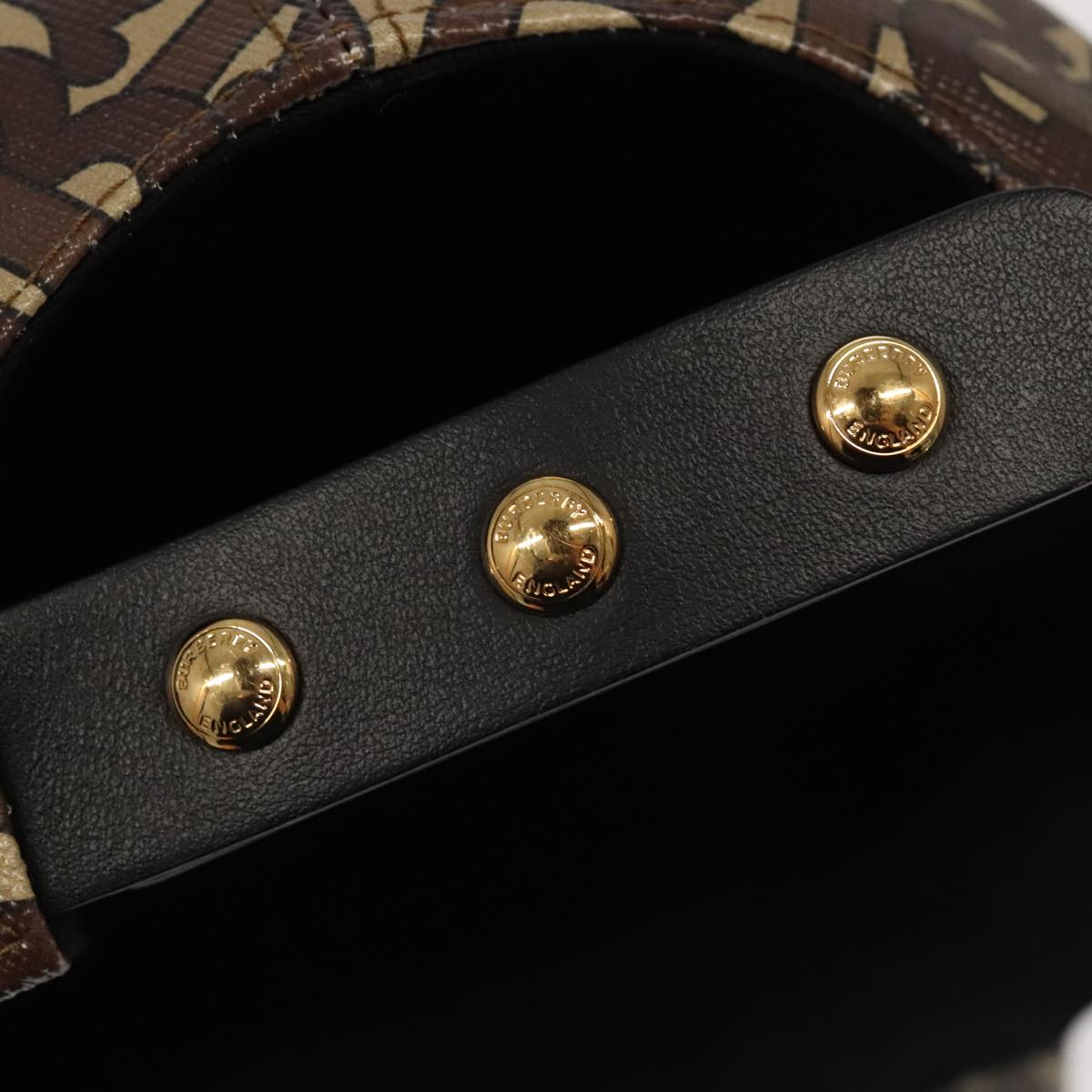 BURBERRY TB Monogram Baseball Cap PVC M Brown 8018971 Auth am7057V