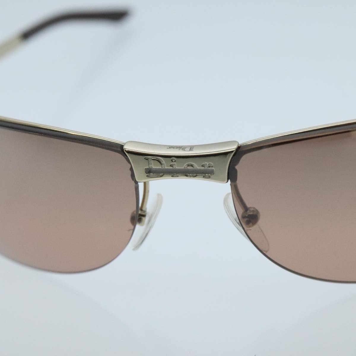 Christian Dior Sunglasses metal Brown Auth am7095