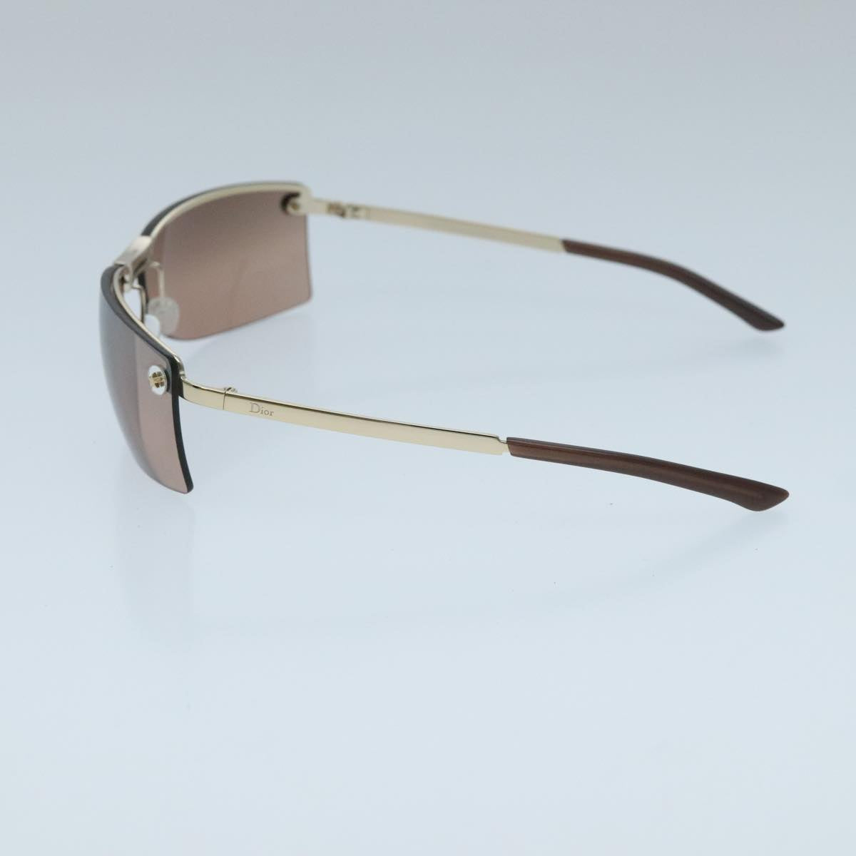 Christian Dior Sunglasses metal Brown Auth am7095