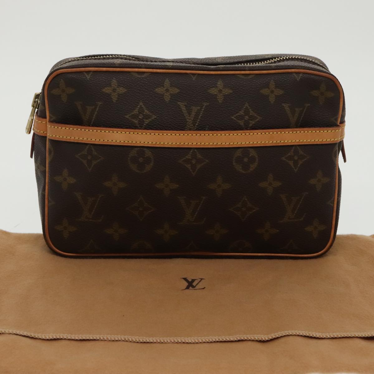 LOUIS VUITTON Monogram Compiegne 23 Clutch Bag M51847 LV Auth am7184
