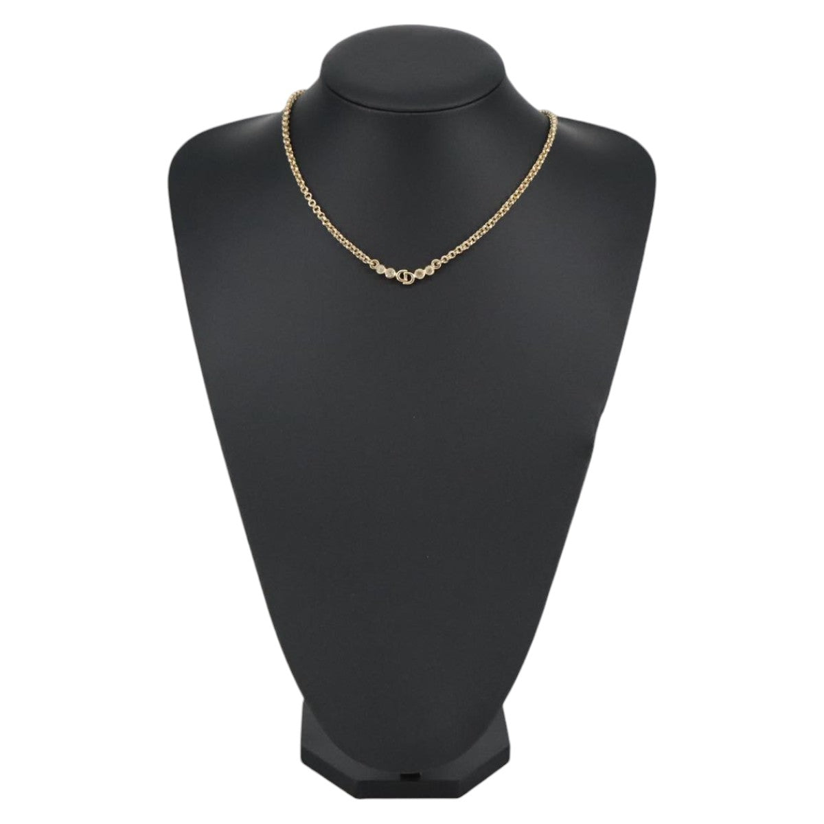 Christian Dior Necklace metal Gold Auth am7225