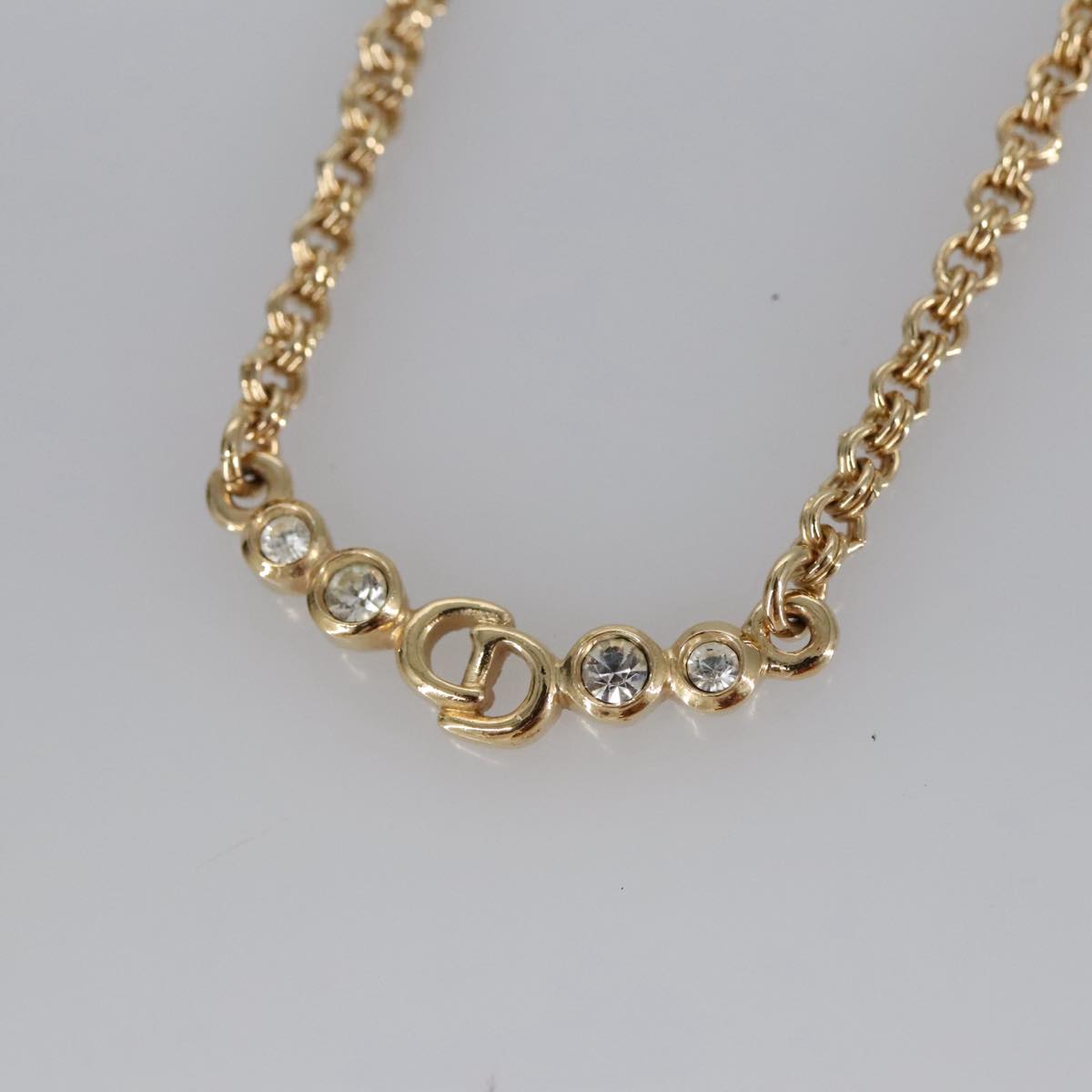 Christian Dior Necklace metal Gold Auth am7225