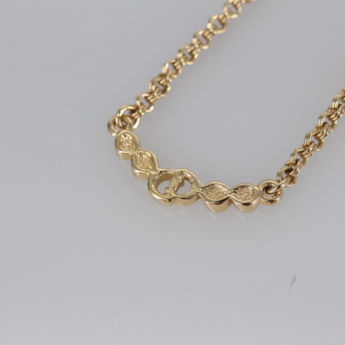 Christian Dior Necklace metal Gold Auth am7225