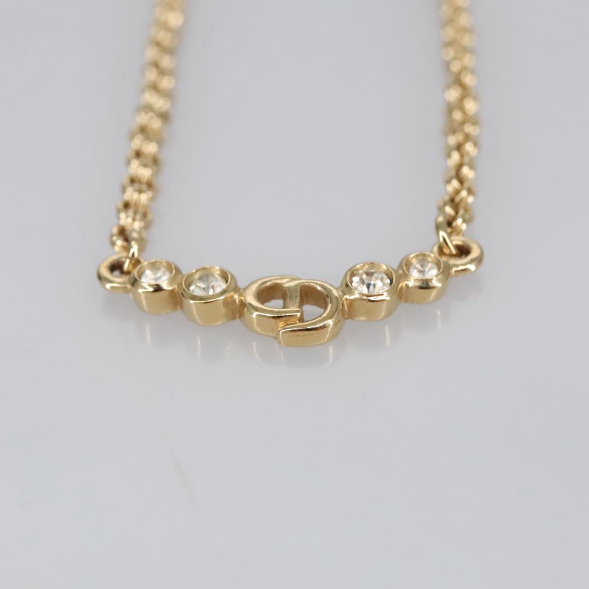 Christian Dior Necklace metal Gold Auth am7225