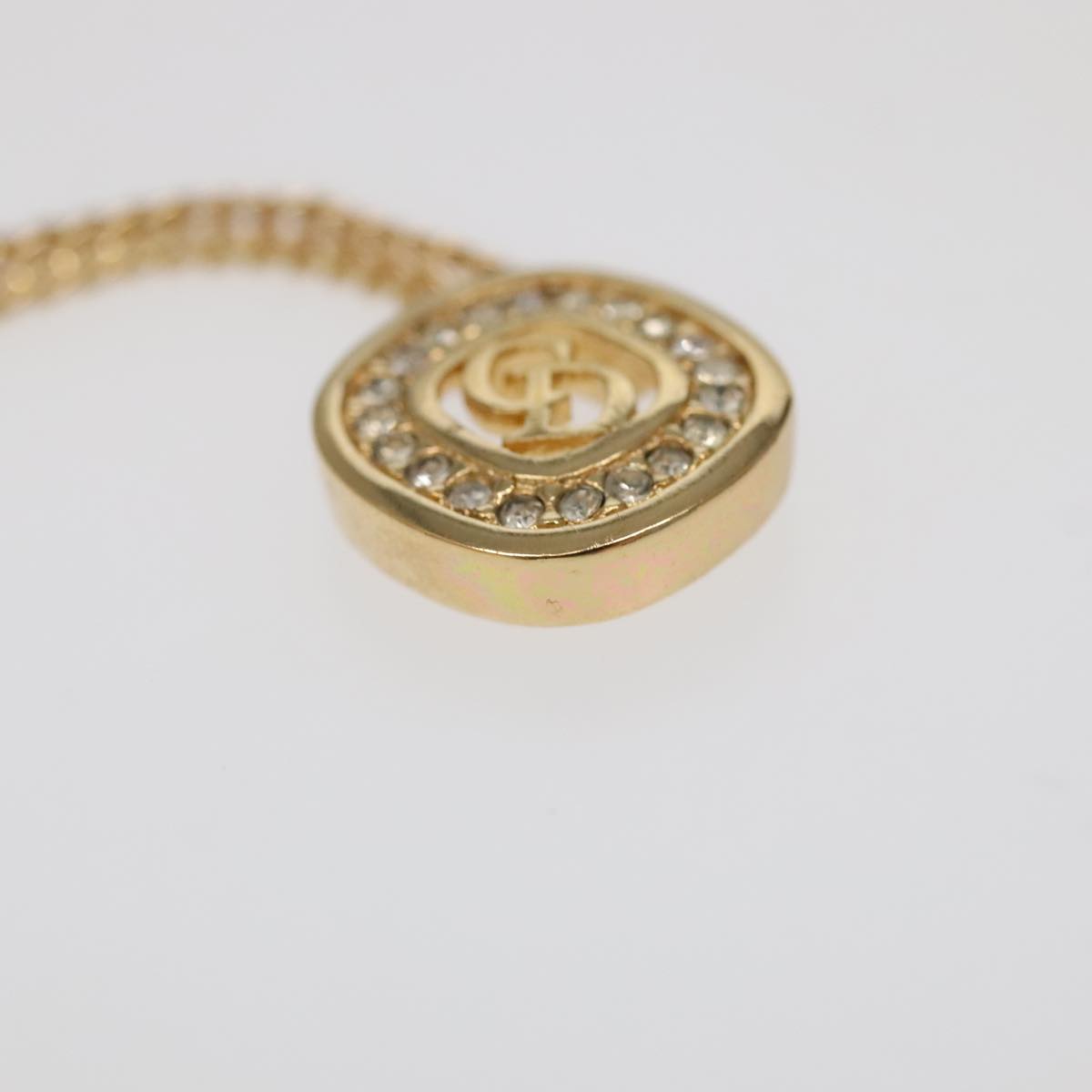 Christian Dior Necklace metal Gold Auth am7262