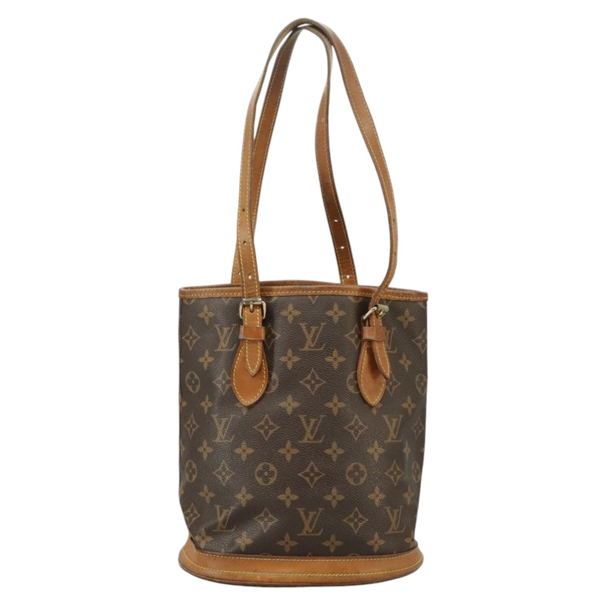 LOUIS VUITTON Monogram Bucket PM Shoulder Bag M42238 LV Auth am7284